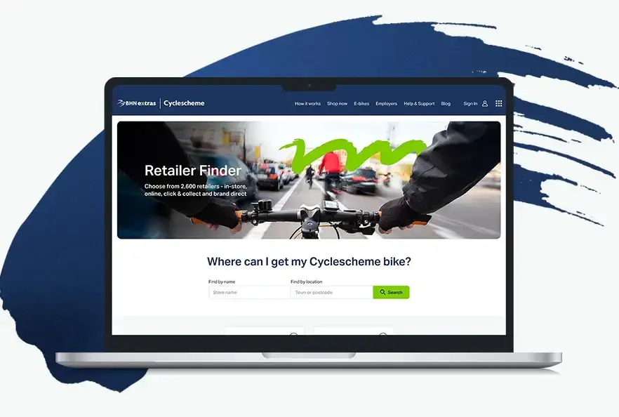Cyclist choosing from over $numberOfRetailers retailers nationwide