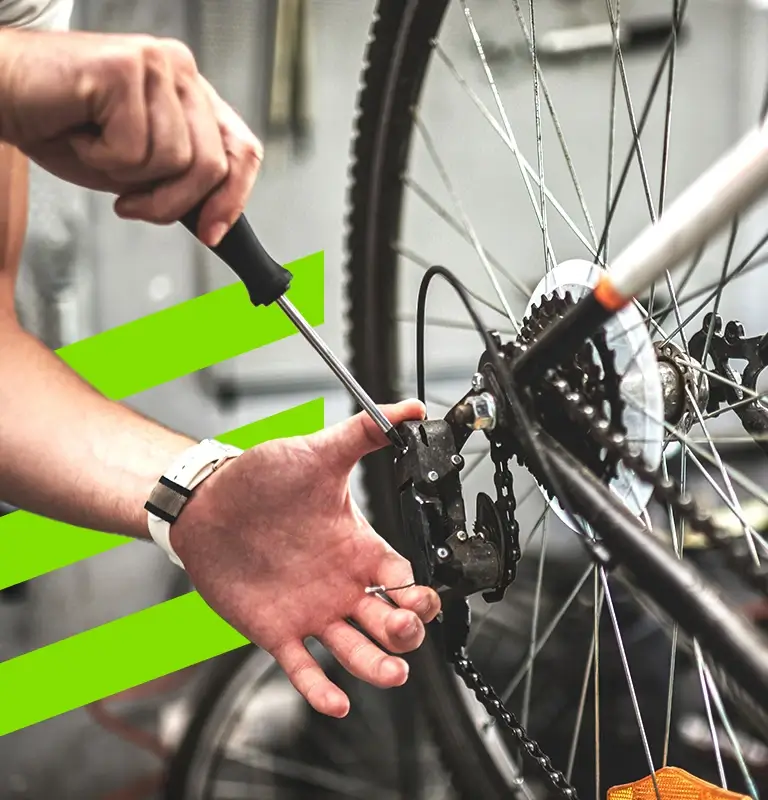 Bike shop storefront showing retail location to find cycling gear